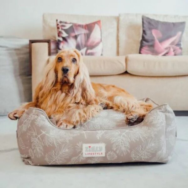 Charcoal Grey, ZL Leaflet Cozy Lounger Dog Bed