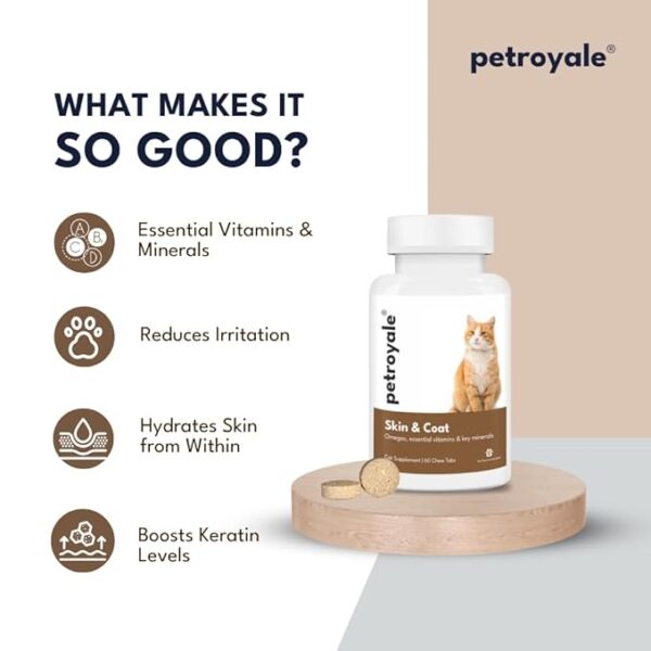 Petroyale Skin and Coat Chews for Cat-Skin Coat Tablets for Cat - Image 3