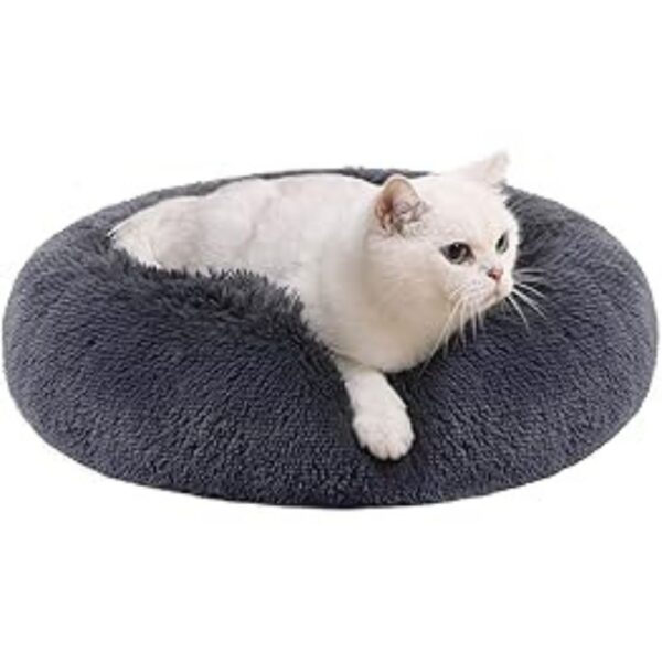 CHAMPETS Self Warming Cat Bed Self Heating Cat Pad Soft Fluffy Dog Warming Pad 23 in Non Slip Bottom Washable Thermal Cat and Dog Bed Mat for Indoor Pets, Light Grey