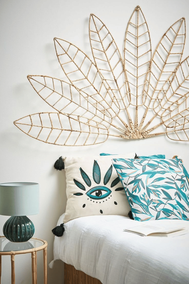 Wicker Leaf Headboard