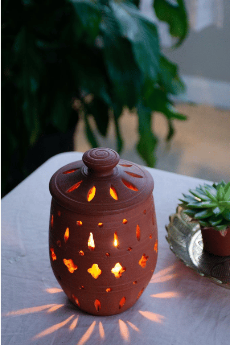 Terracotta Votive Lantern